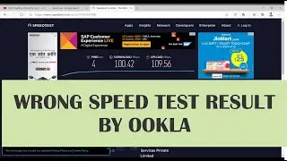 Ookla Showing Fake Speed Test Result