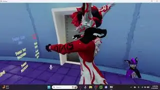 Exploring random VRChat worlds with my family! 
