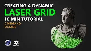 Cinema 4D Tutorial  - Create Dynamic Laser Grid in 10 Min