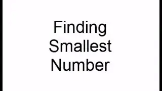 Finding Smallest Number | C++ | Data Structure | Programming