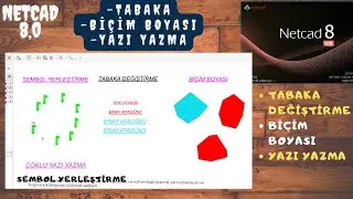 8- Netcad 8 Yazı İşlemleri Biçim Boyası Tabaka Değiştirme #Tabaka #Yazı #BiçimBoyası