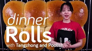 Soft and Fluffy Dinner Rolls with Tangzhong and Poolish