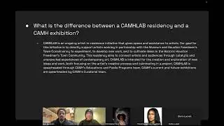 CAMHLAB at Freedmen’s Town | FAQ Info Session 1