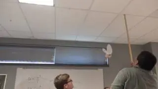 Slow motion flying pig circular motion lab