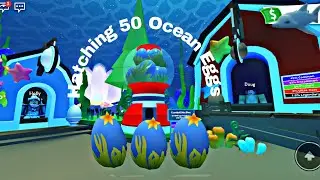 Hatching 50 Adopt Me Ocean Eggs!