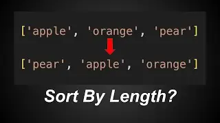 How To Sort Lists in Python Using Custom Conditions (Sorting By Length/Second Letter/Etc Etc)