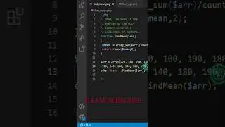 Find Mean -  PHP script 