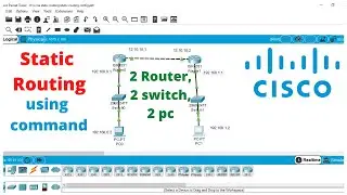 2 Router, 2 Switch, 2 PC | Static Routing Configuration using Command line |