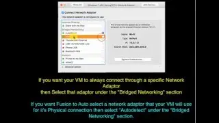 VMWare Workstation and Fusion - Set Network Settings to Bridged