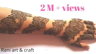 Back Hand Bangle Type Mehndi Design | Kangan Chura Heena Mehandi Design | Bangle Style Mehndi Design