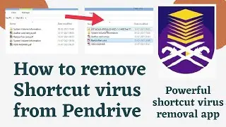 How to remove shortcut virus from pendrive without losing data | Powerful shortcut remover software