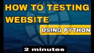 How To Testing Website Using Python