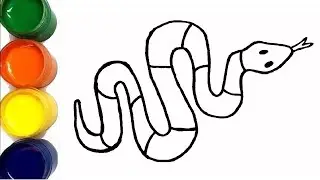 How to draw a snake | Bolalar uchun ilon chizish | Сурет салу жылан