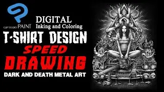 งานวาดเดือดๆ DARK AND DEATH METAL ART #ออกแบบลายเสื้อ #illustration #digitalart #tshirtdesign