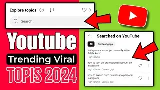 How to find trending topics for youtube videos || Video ideas for new youtubers 2024