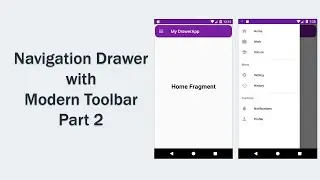 Navigation Drawer with Modern toolbar - Part2