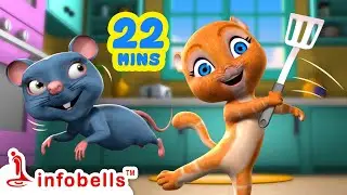 Meow Meow Meow Meow Billi Karti Meow Meow | Hindi Rhymes for Children | Infobells 