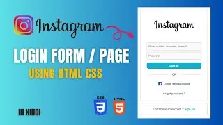 Create Instagram Login Page Using HTML CSS | Instagram Login Page Clone Using CSS HTML | 🔥