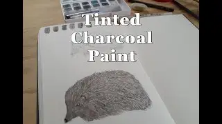 Using Tinted Charcoal Paint To Paint A Hedgehog