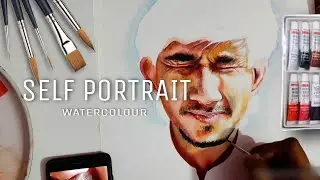 Watercolour Self portrait || DETAIL painting || Intro || lets start