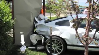 Shelby GT500 Super Snake Crash in front of Camaro Car Show