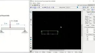 Ftool - Tutorial rápido - Viga Biapoiada com carga concentrada - Obtendo reações de apoio.
