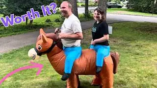 Adult Couple Riding Inflatable Horse Costume Review 🐴 Worth It for Halloween?