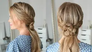 Double Fishtail French Braid Flower Ponytail | Missy Sue