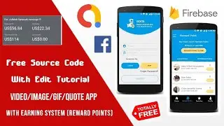 Video Image Gif Quote App With Earning system Reward points Free Source Code 2022 with edit tutorial