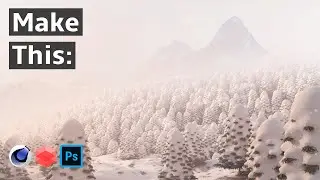 Make This Simple Snowy Scene - Cinema 4D, Redshift Tutorial