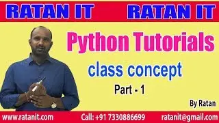 Python Tutorial || Python Class Concept || Part-1 || By Ratan Sir