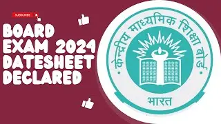 CBSE Board exam 2024 DATESHEET Declared class 10 class 12