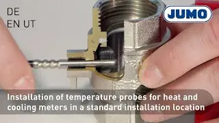 Einbau von Temperaturfühlern für Wärme- und Kältezähler in eine Normeinbaustelle (Kugelventil)