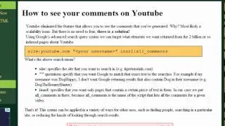 How to view comments that you've made on Youtube