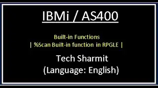 IBMi (AS400) - %Scan Built in function in rpgle | rpgle programming tutorial | as400 tutorial  |