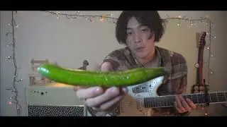 Cucumber guitar technic/きゅうり？でギター弾いてみた