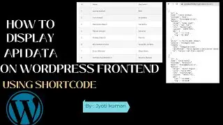 How to display Api data on WordPress frontend using shortcode