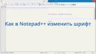 Как в Notepad++ изменить шрифт