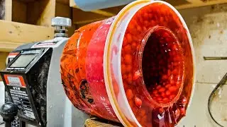Woodturning - cinnamon hearts candy