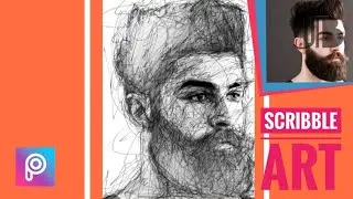 Cara Membuat Scribble Art (corat coret) Di Picsart | android tutorial