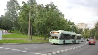 Минск.Поездка в троллейбусе БКМ-333,борт.5538,марш.37 (11.06.2021)