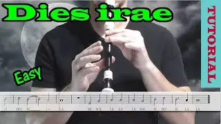 Dies irae (versión tecno)- Tutorial flauta con partitura | Karaoke instrumental