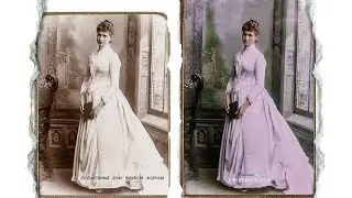 Colouring young Princess Alix of Hesse and by Rhine (later Tsarina Alexandra of Russia) old portrait