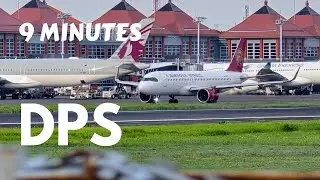 9 MINUTES OF TAKEOFF & LANDINGS AT DENPASAR BALI AIRPORT