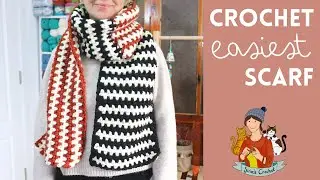 Crochet Easiest Scarf Beginner Tutorial