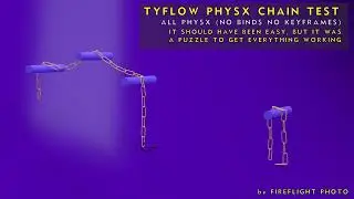 tyFlow - PhysX - Animated Chains Test