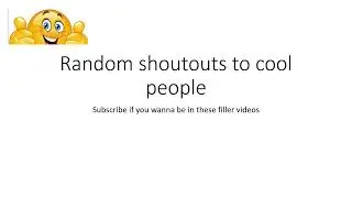 random shoutouts to cool people 😏😎