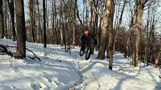 First Snow Fat Bike Ride In 2024