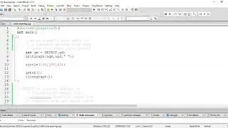 How to draw a line in code blocks (C++ programming)