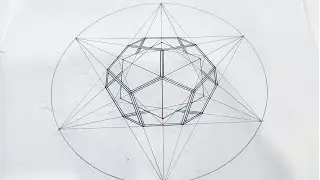 3D Cube in Dodecahedron - Geometry Art